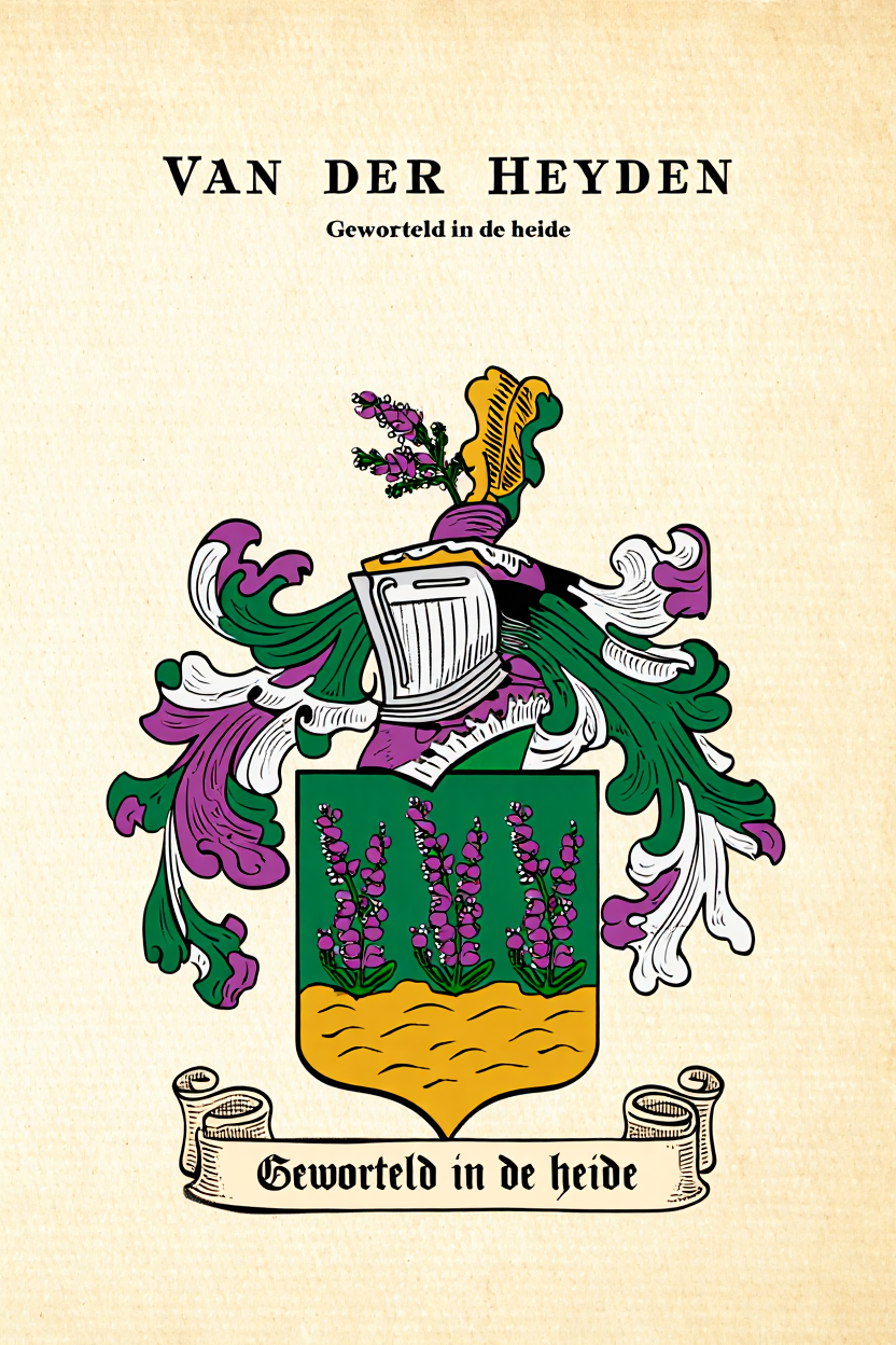 Familiewapen van de achternaam VAN DER HEYDEN