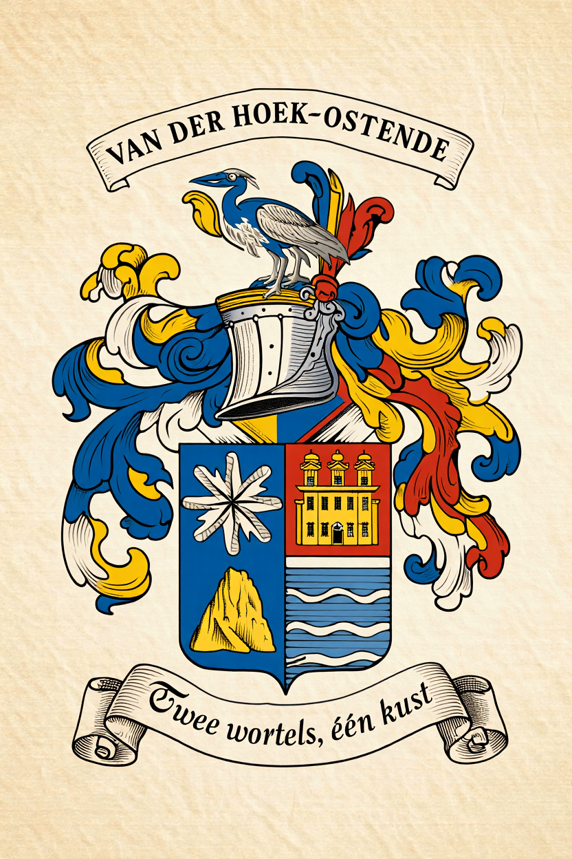 Familiewapen van de achternaam VAN DER HOEK-OSTENDE