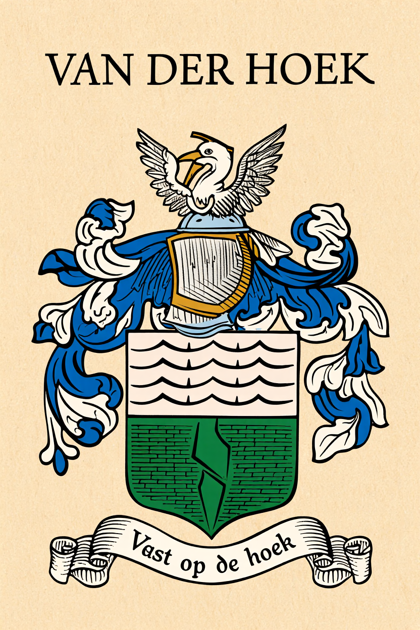 Familiewapen van de achternaam VAN DER HOEK