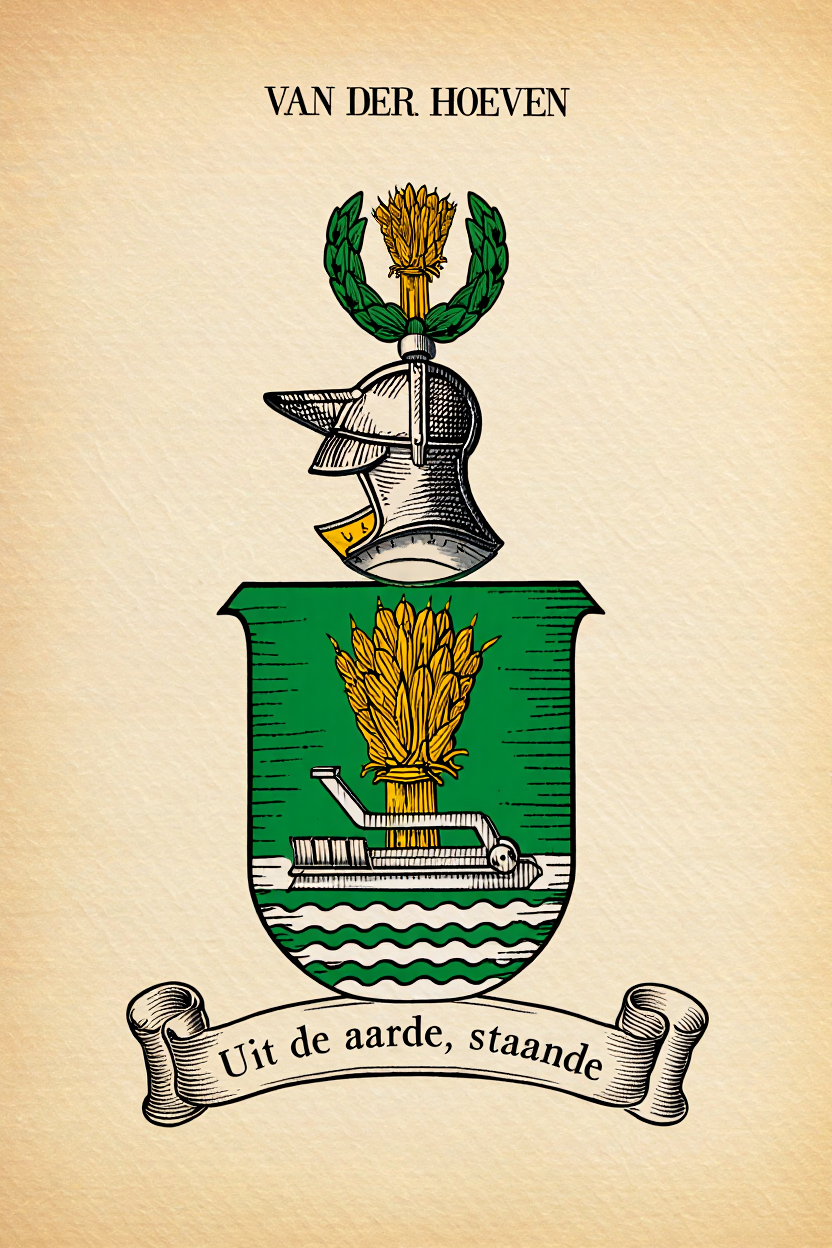 Familiewapen van de achternaam VAN DER HOEVEN