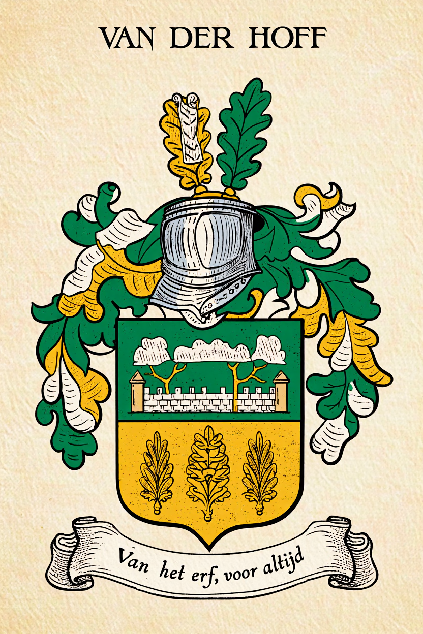 Familiewapen van de achternaam VAN DER HOFF