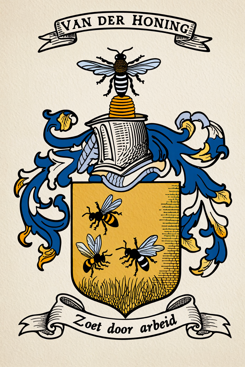 Familiewapen van de achternaam VAN DER HONING