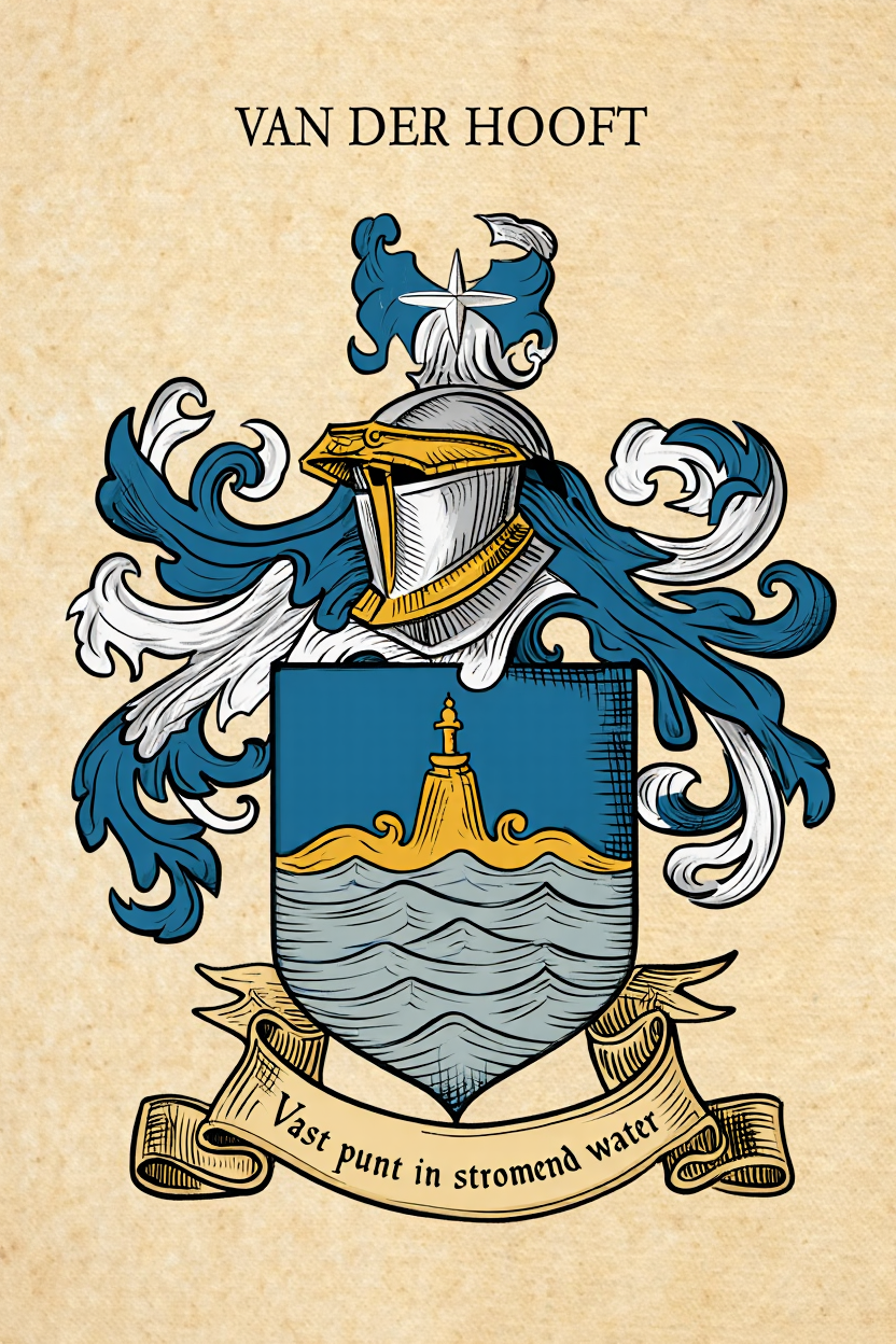 Familiewapen van de achternaam VAN DER HOOFT
