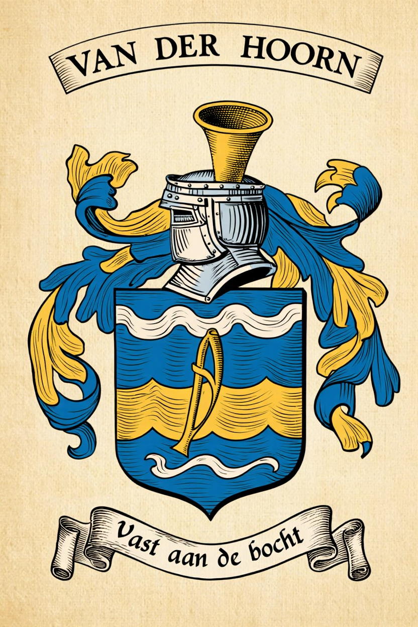Familiewapen van de achternaam VAN DER HOORN