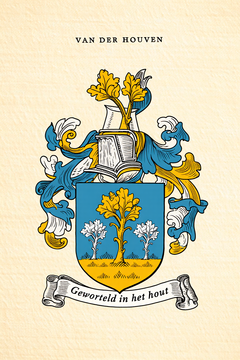 Familiewapen van de achternaam VAN DER HOUVEN