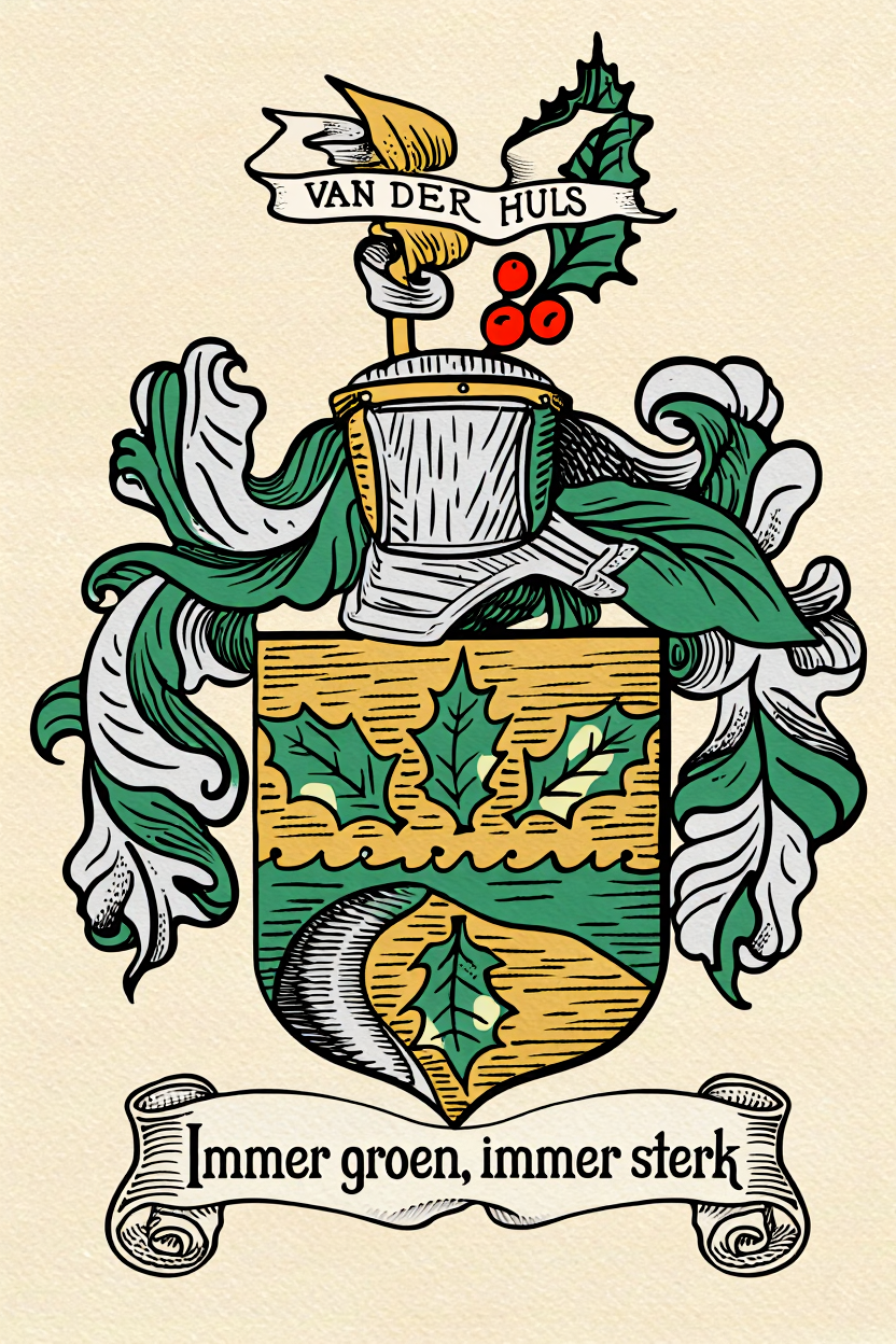 Familiewapen van de achternaam VAN DER HULS
