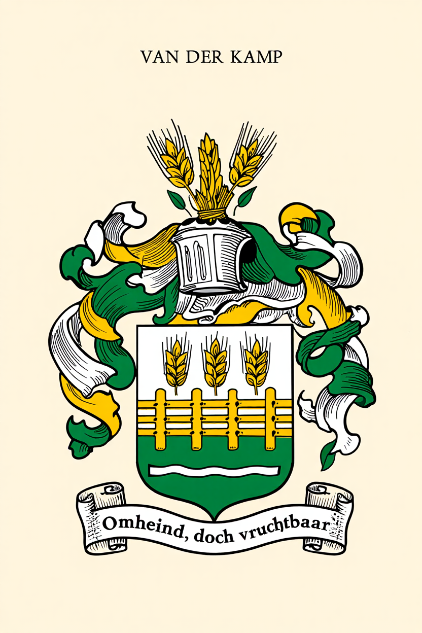 Familiewapen van de achternaam VAN DER KAMP