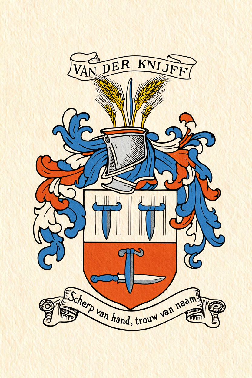 Familiewapen van de achternaam VAN DER KNIJFF