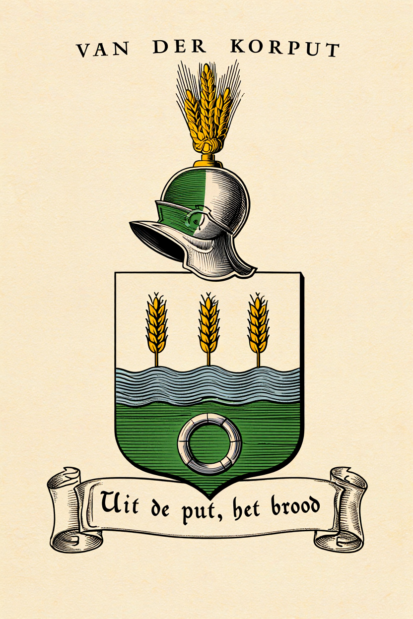 Familiewapen van de achternaam VAN DER KORPUT
