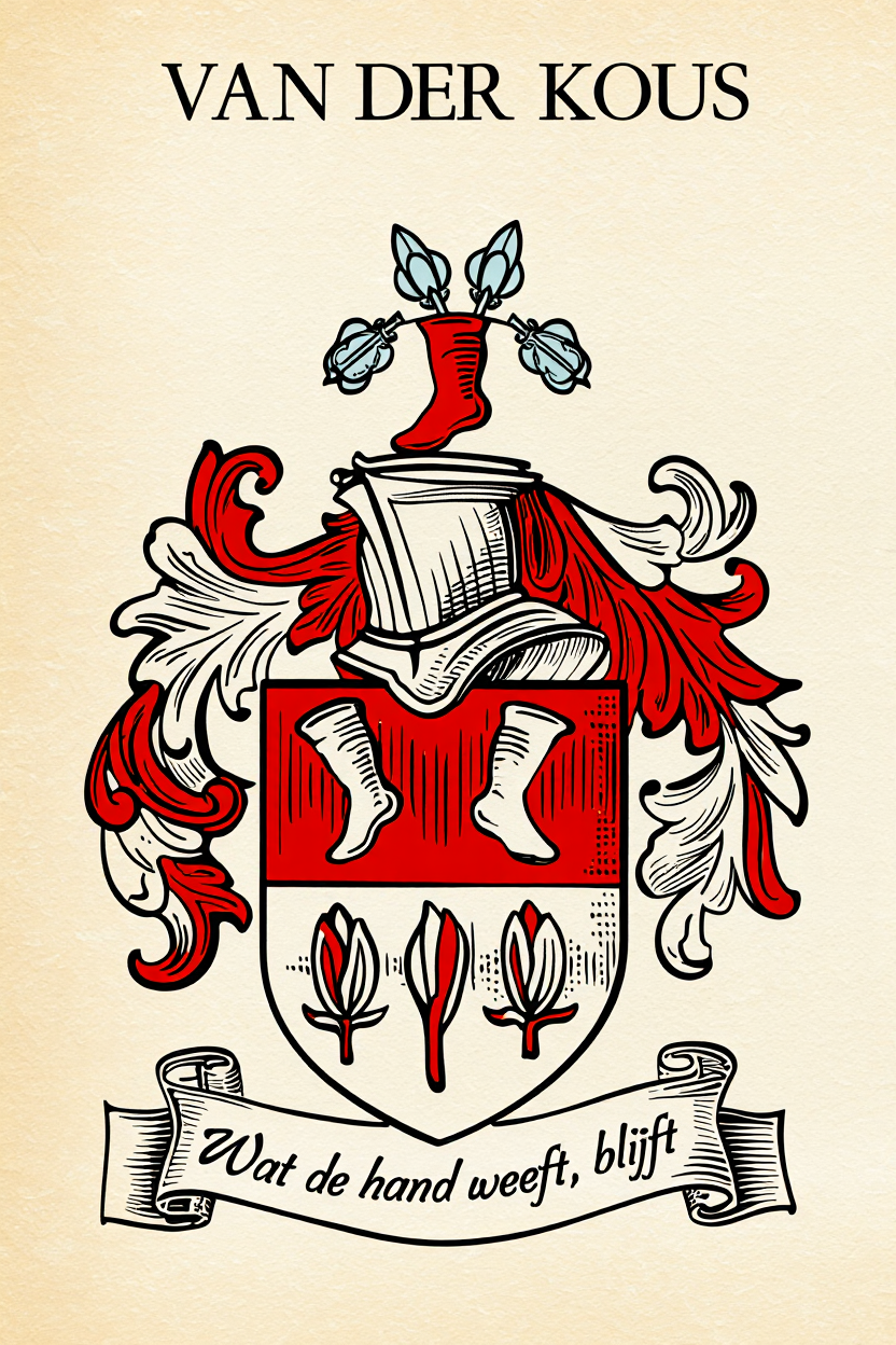 Familiewapen van de achternaam VAN DER KOUS