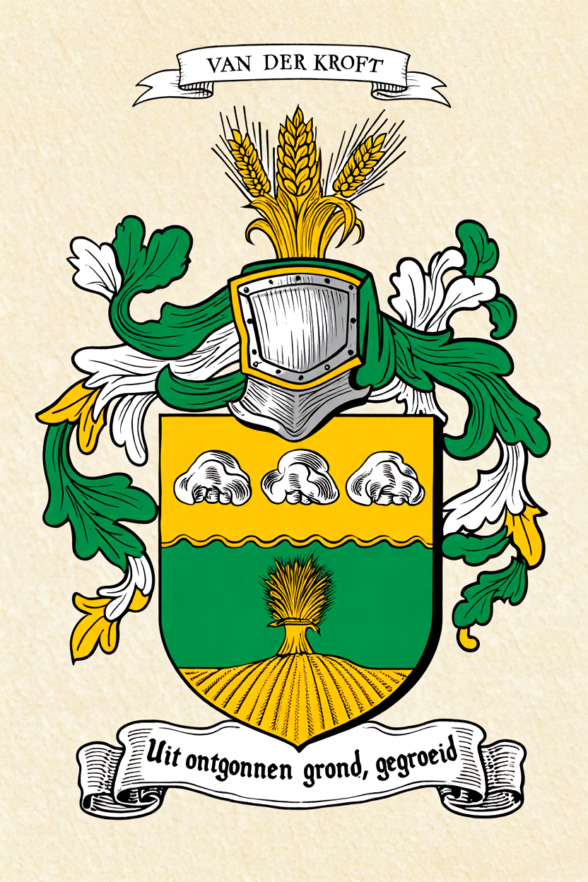 Familiewapen van de achternaam VAN DER KROFT