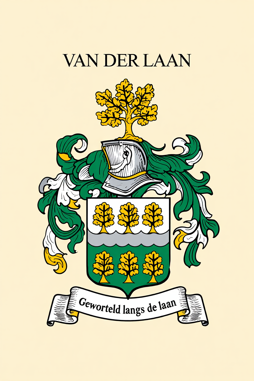 Familiewapen van de achternaam VAN DER LAAN