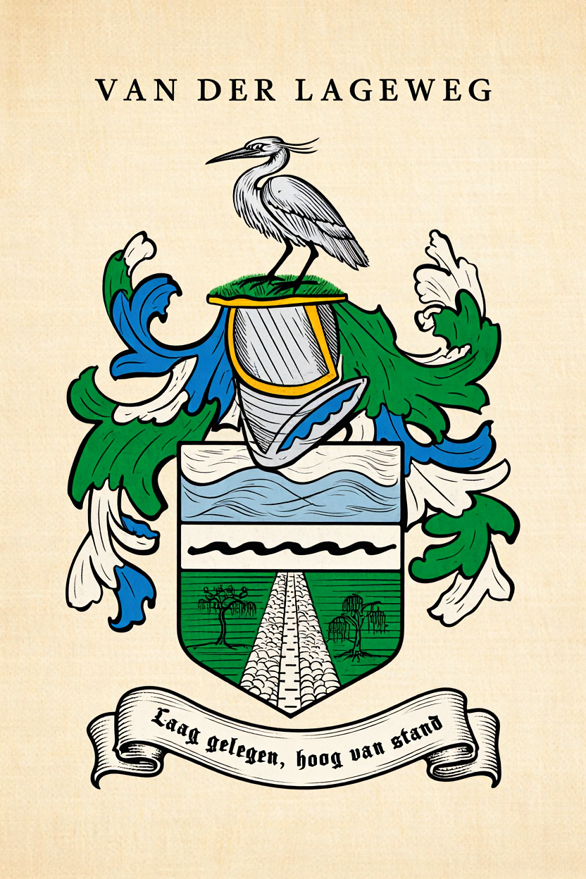 Familiewapen van de achternaam VAN DER LAGEWEG