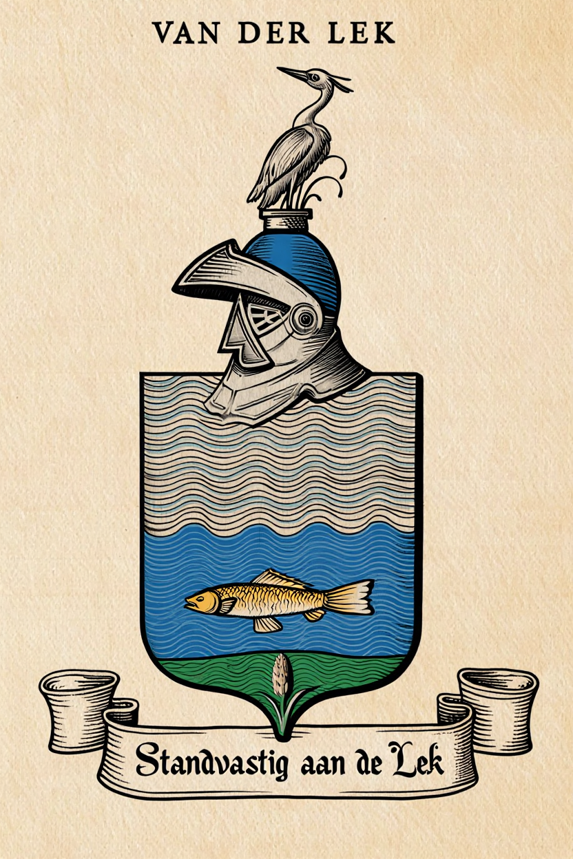Familiewapen van de achternaam VAN DER LEK