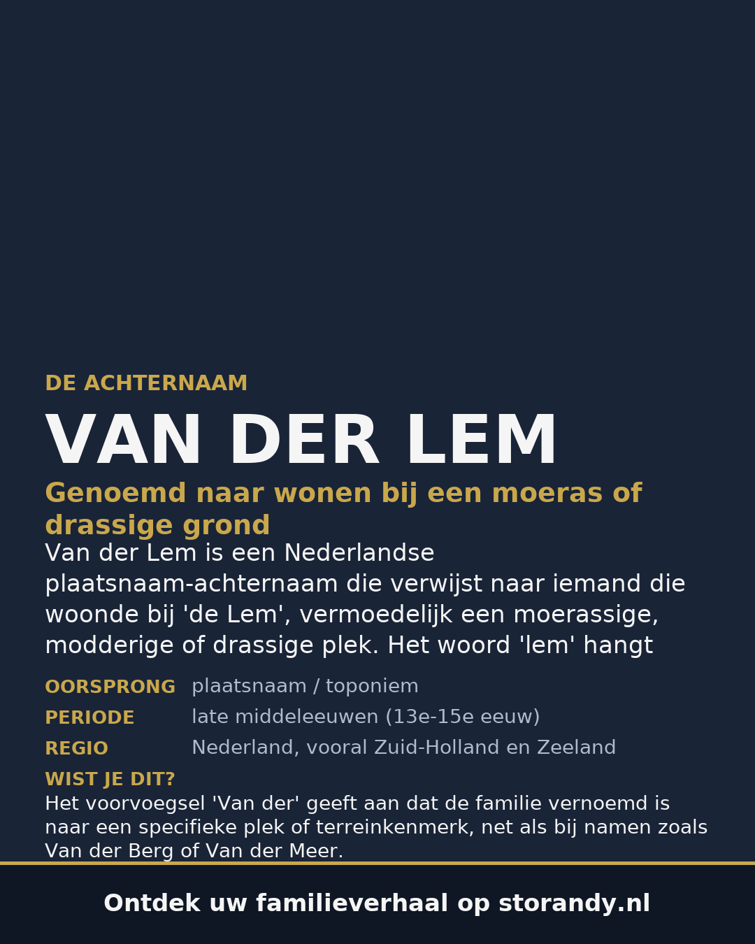 Familiewapen van de achternaam VAN DER LEM
