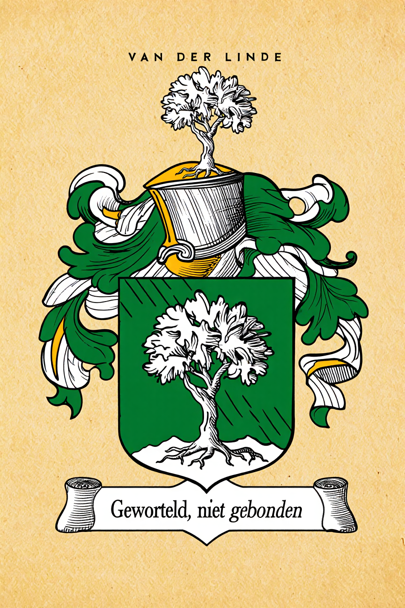 Familiewapen van de achternaam VAN DER LINDE