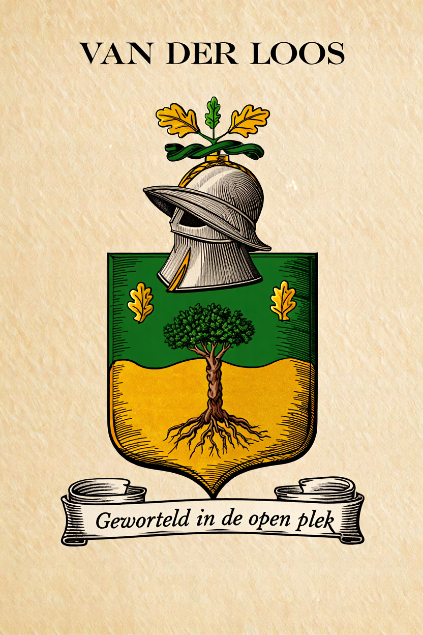Familiewapen van de achternaam VAN DER LOOS (vergrendeld)