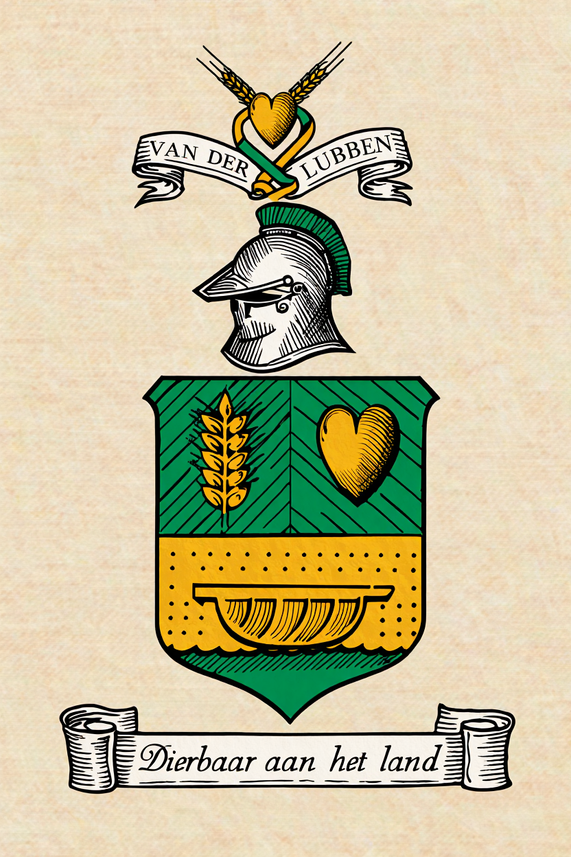 Familiewapen van de achternaam VAN DER LUBBEN (vergrendeld)