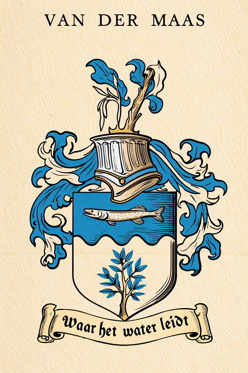 Familiewapen van de achternaam VAN DER MAAS