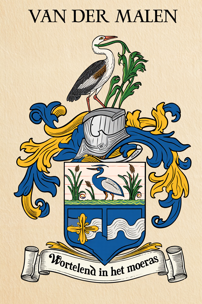 Familiewapen van de achternaam VAN DER MALEN