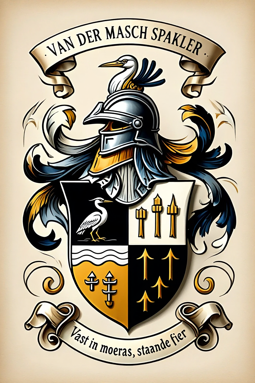 Familiewapen van de achternaam VAN DER MASCH SPAKLER (vergrendeld)