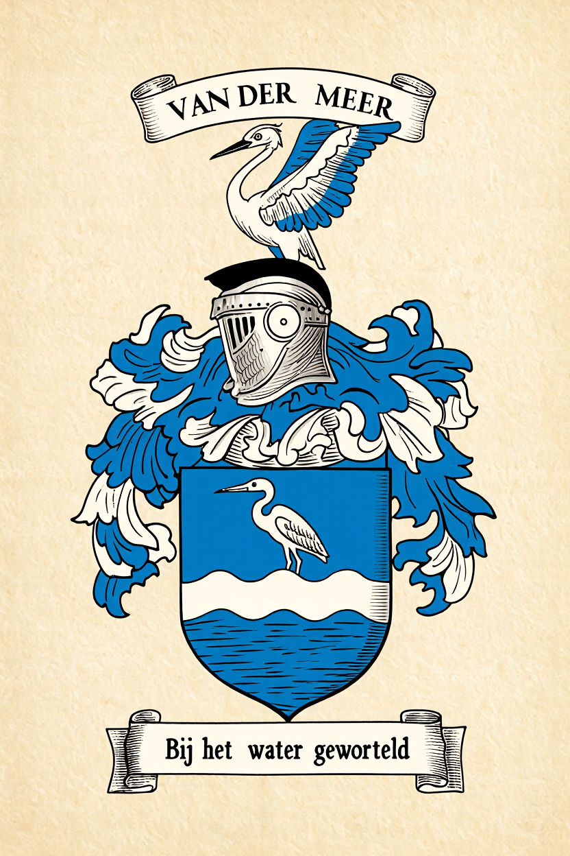 Familiewapen van de achternaam VAN DER MEER