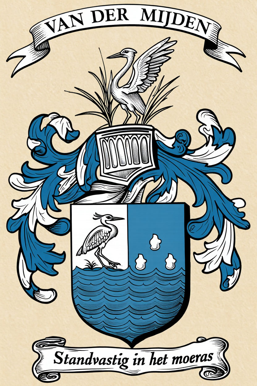 Familiewapen van de achternaam VAN DER MIJDEN (vergrendeld)