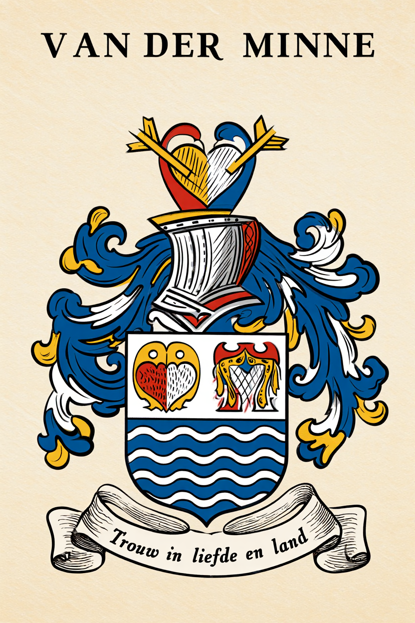 Familiewapen van de achternaam VAN DER MINNE