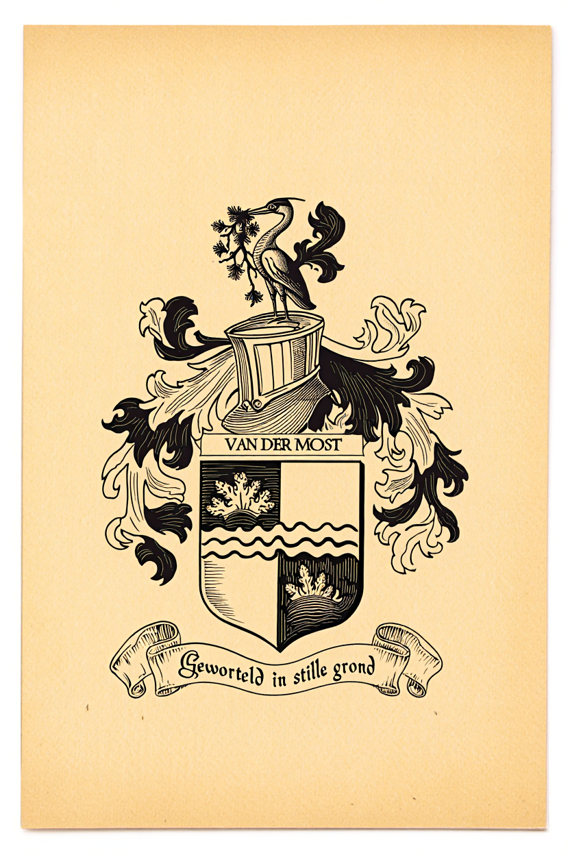 Familiewapen van de achternaam VAN DER MOST (vergrendeld)