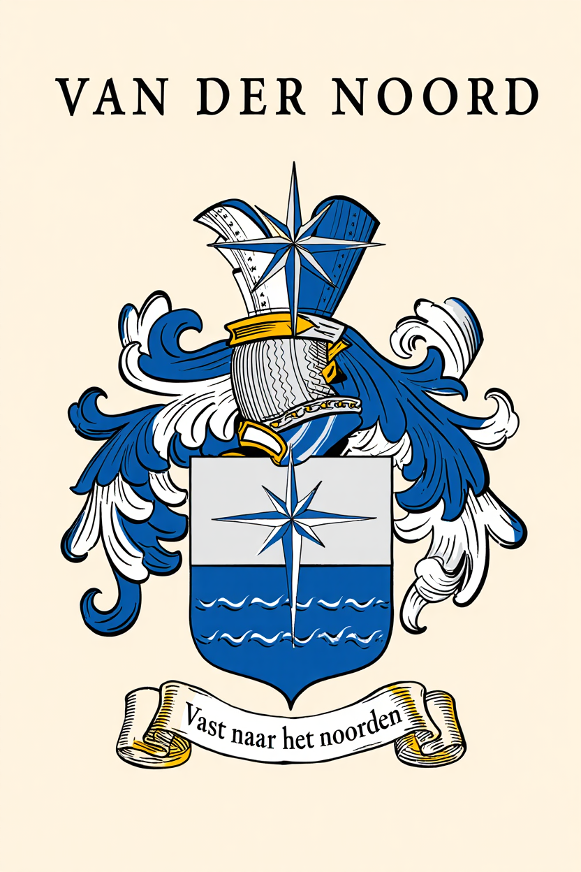 Familiewapen van de achternaam VAN DER NOORD