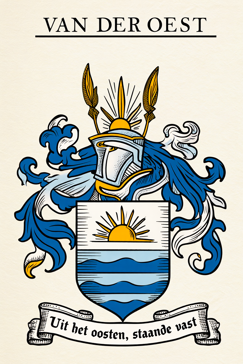 Familiewapen van de achternaam VAN DER OEST