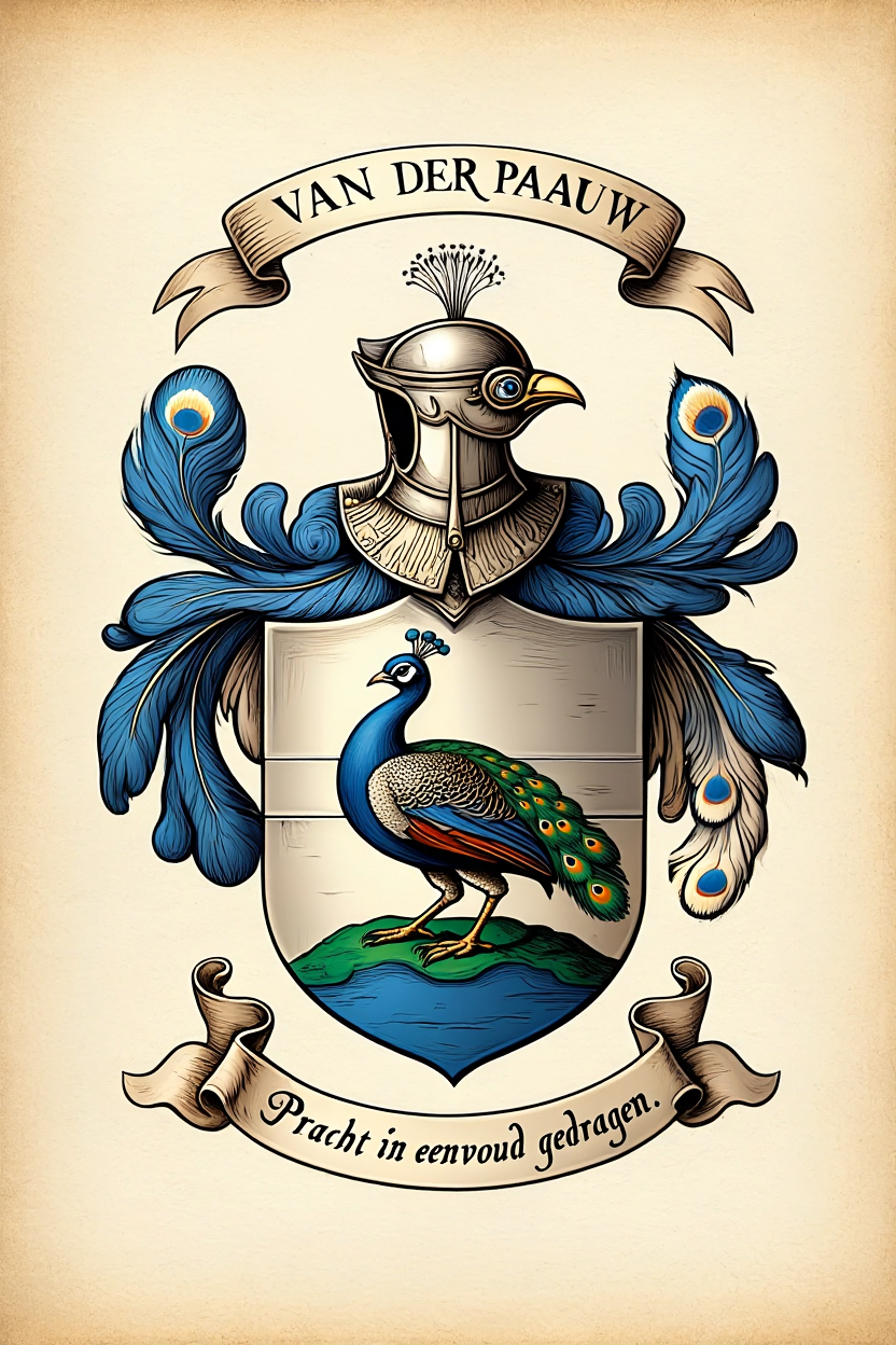 Familiewapen van de achternaam VAN DER PAAUW
