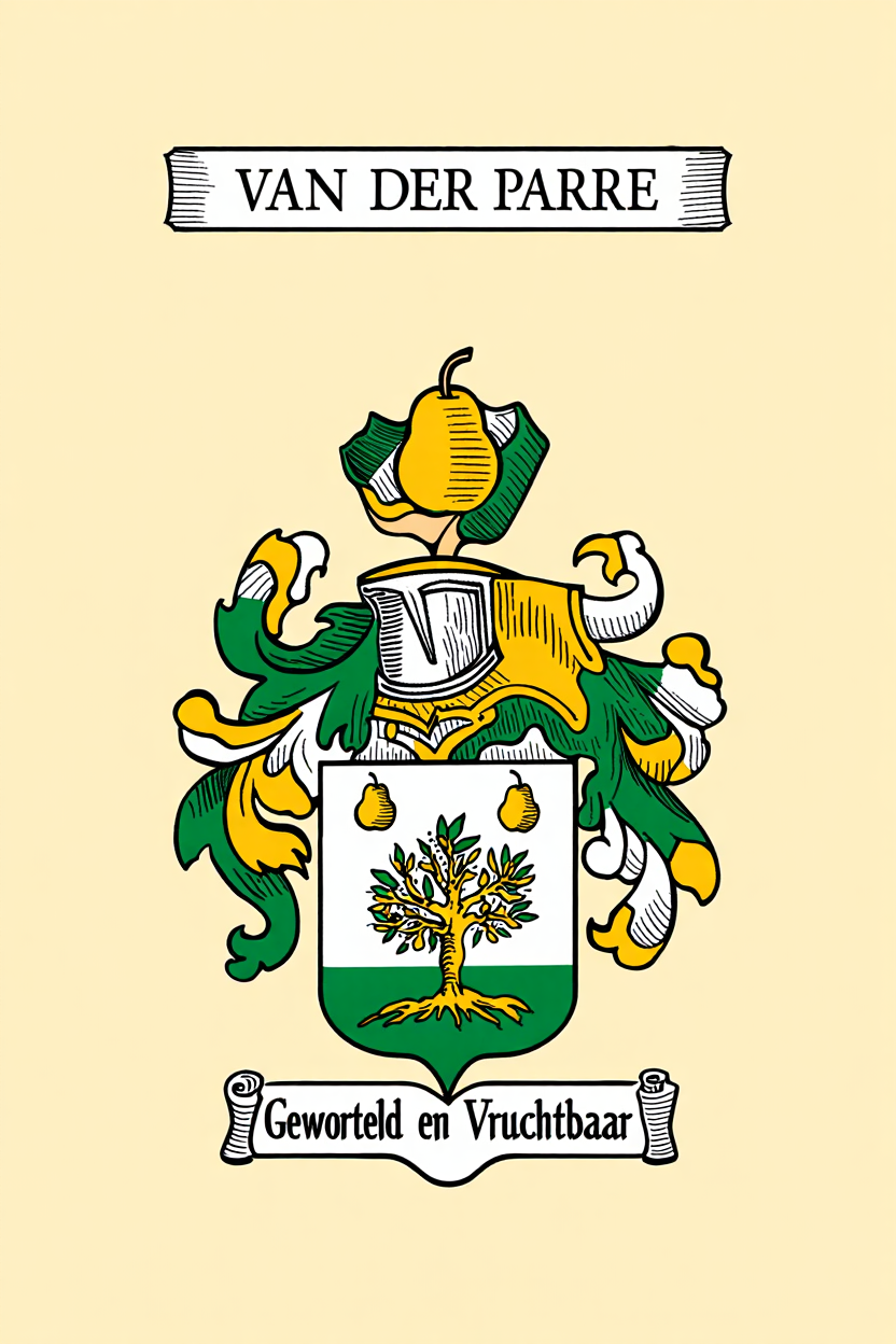 Familiewapen van de achternaam VAN DER PARRE