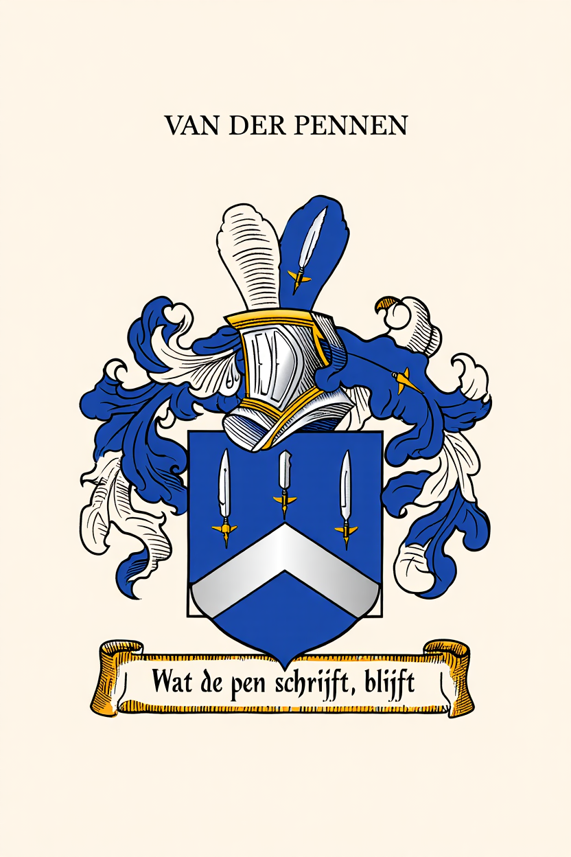Familiewapen van de achternaam VAN DER PENNEN