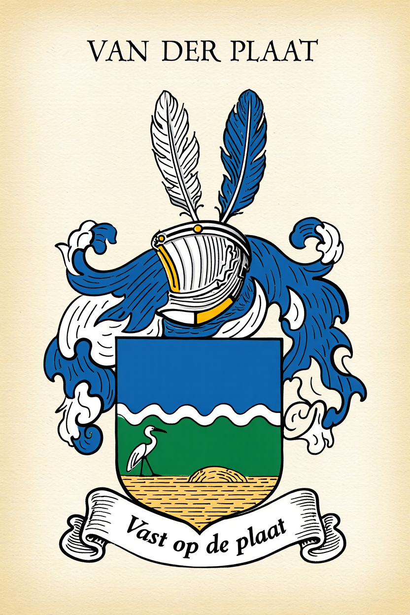 Familiewapen van de achternaam VAN DER PLAAT