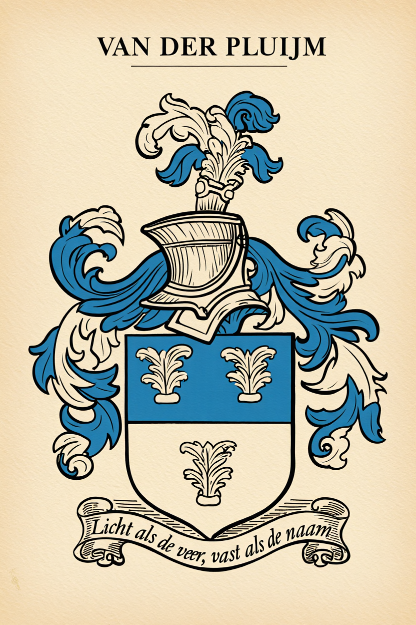Familiewapen van de achternaam VAN DER PLUIJM