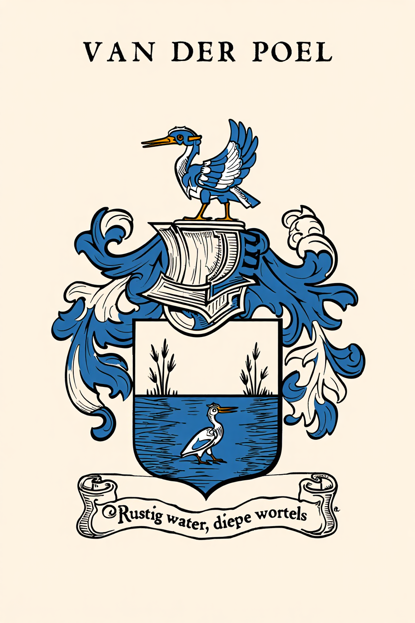 Familiewapen van de achternaam VAN DER POEL