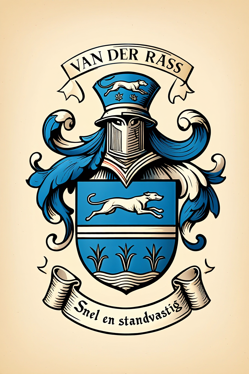 Familiewapen van de achternaam VAN DER RASS (vergrendeld)