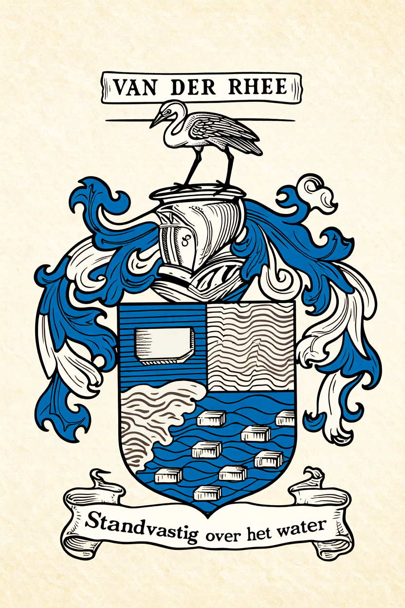 Familiewapen van de achternaam VAN DER RHEE