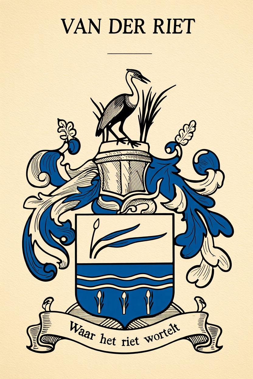Familiewapen van de achternaam VAN DER RIET