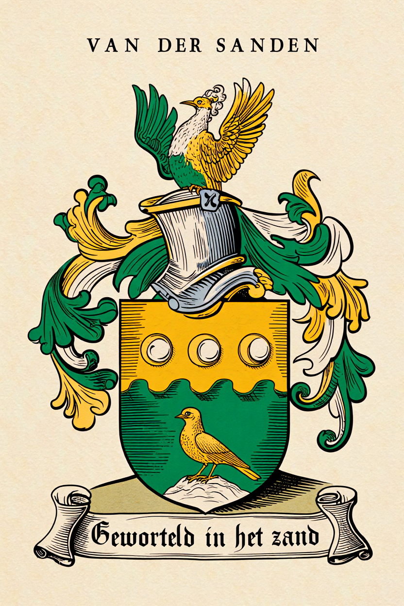 Familiewapen van de achternaam VAN DER SANDEN