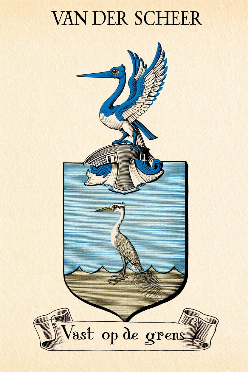 Familiewapen van de achternaam VAN DER SCHEER
