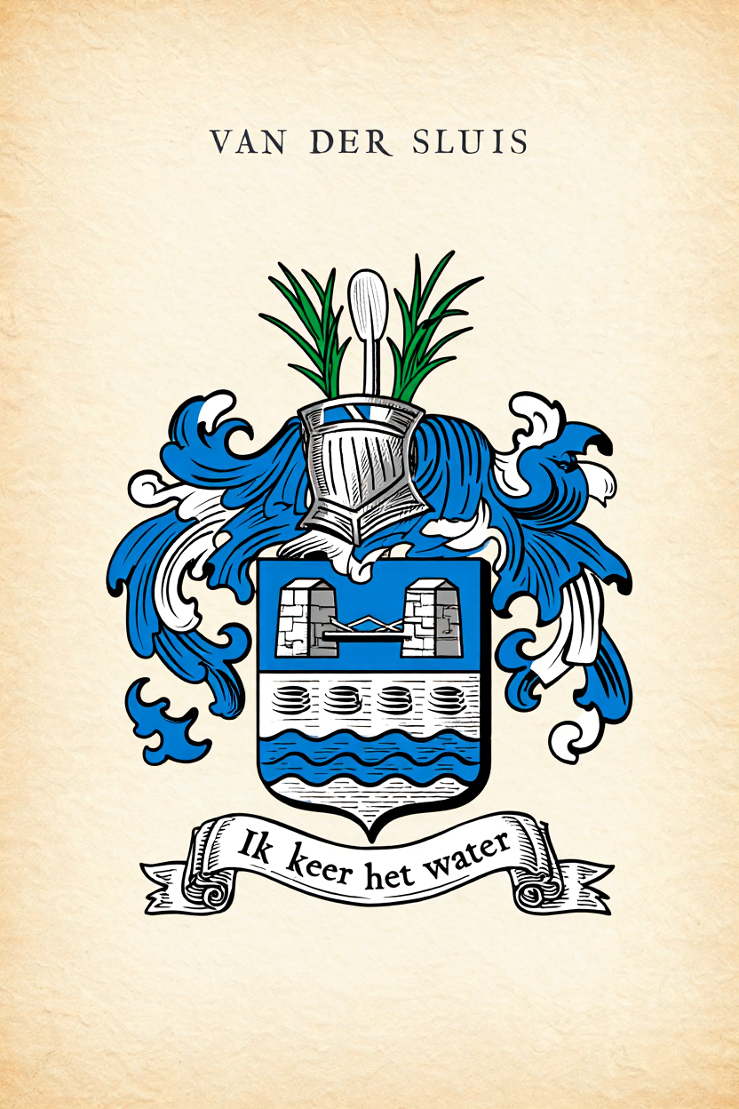Familiewapen van de achternaam VAN DER SLUIS