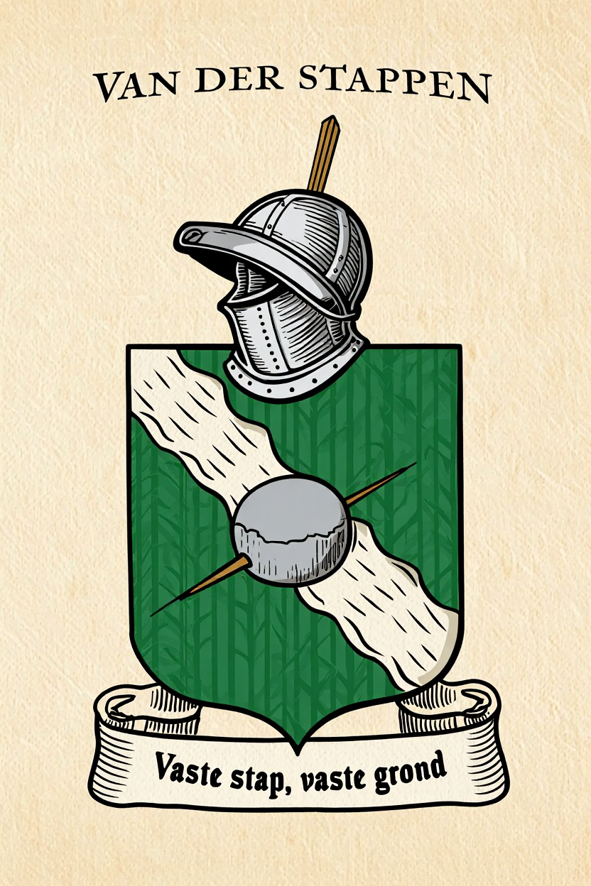 Familiewapen van de achternaam VAN DER STAPPEN (vergrendeld)