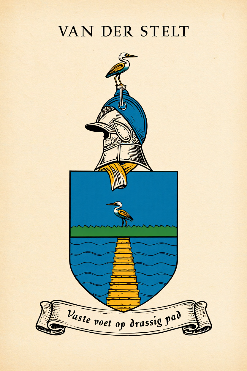 Familiewapen van de achternaam VAN DER STELT