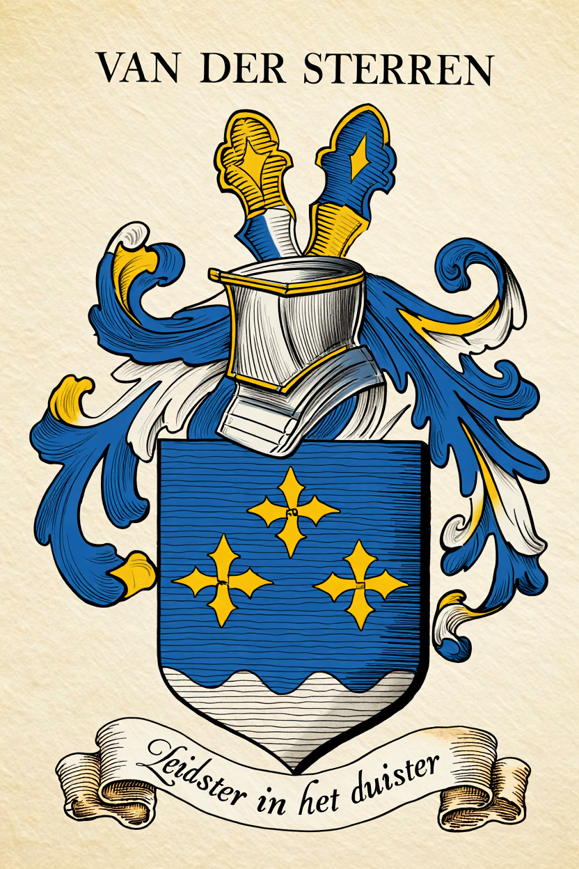Familiewapen van de achternaam VAN DER STERREN