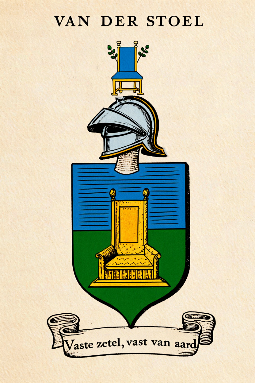 Familiewapen van de achternaam VAN DER STOEL
