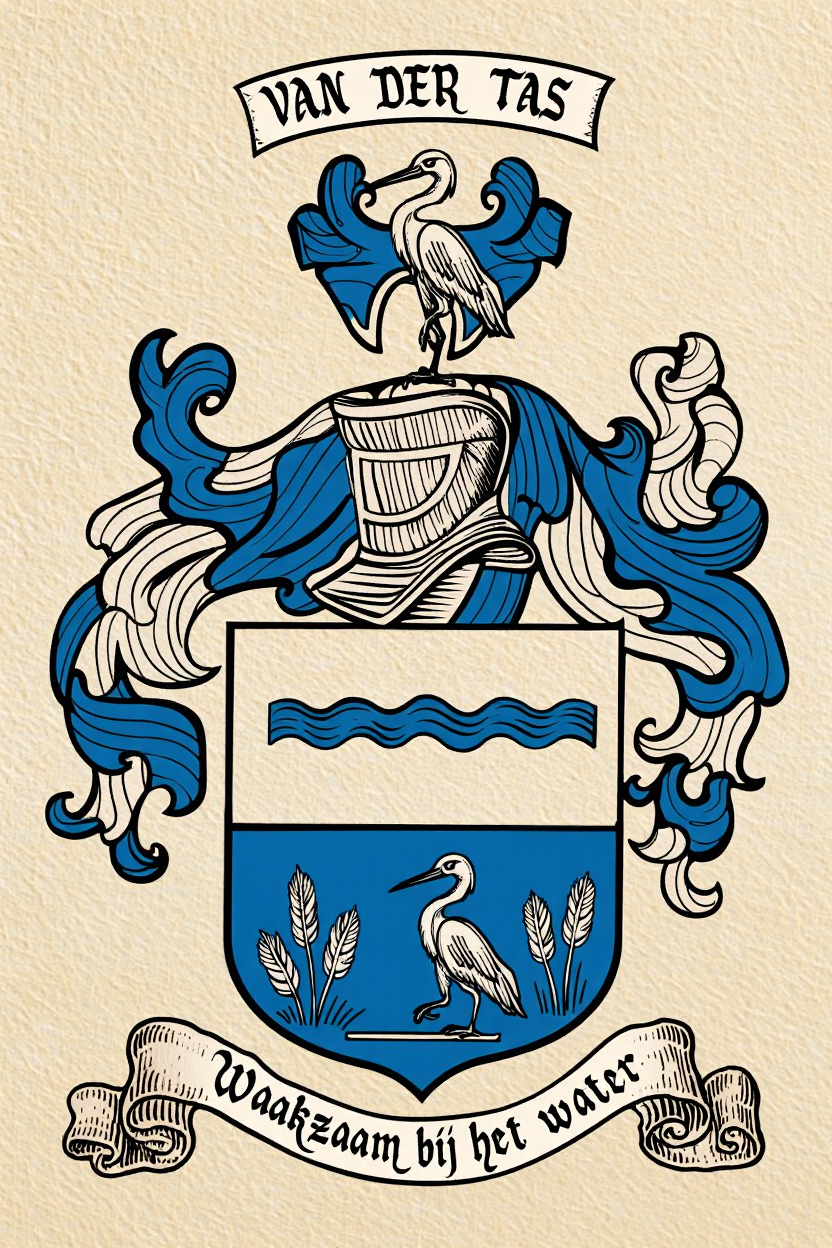 Familiewapen van de achternaam VAN DER TAS