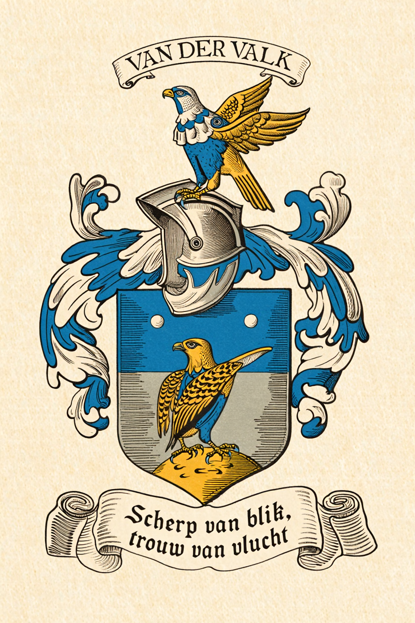 Familiewapen van de achternaam VAN DER VALK