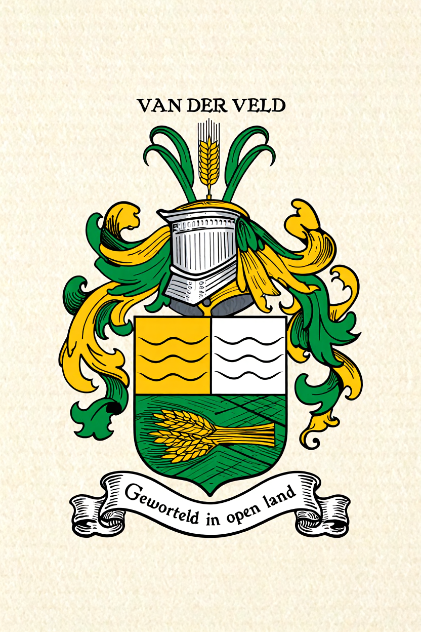 Familiewapen van de achternaam VAN DER VELD